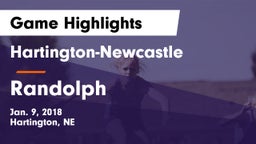 Hartington-Newcastle  vs Randolph  Game Highlights - Jan. 9, 2018