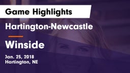 Hartington-Newcastle  vs Winside  Game Highlights - Jan. 25, 2018