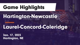 Hartington-Newcastle  vs Laurel-Concord-Coleridge  Game Highlights - Jan. 17, 2023