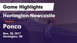 Hartington-Newcastle  vs Ponca  Game Highlights - Nov. 30, 2017
