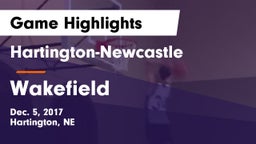 Hartington-Newcastle  vs Wakefield  Game Highlights - Dec. 5, 2017