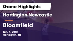 Hartington-Newcastle  vs Bloomfield  Game Highlights - Jan. 4, 2018
