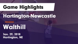 Hartington-Newcastle  vs Walthill  Game Highlights - Jan. 29, 2018