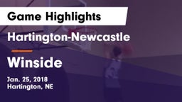 Hartington-Newcastle  vs Winside  Game Highlights - Jan. 25, 2018