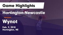 Hartington-Newcastle  vs Wynot  Game Highlights - Feb. 9, 2018