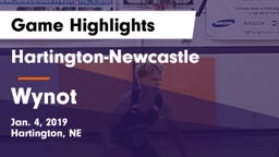 Hartington-Newcastle  vs Wynot  Game Highlights - Jan. 4, 2019