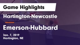Hartington-Newcastle  vs Emerson-Hubbard  Game Highlights - Jan. 7, 2019