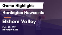 Hartington-Newcastle  vs Elkhorn Valley  Game Highlights - Feb. 19, 2019