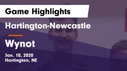 Hartington-Newcastle  vs Wynot  Game Highlights - Jan. 10, 2020
