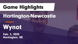 Hartington-Newcastle  vs Wynot  Game Highlights - Feb. 3, 2020