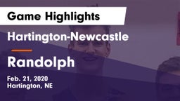 Hartington-Newcastle  vs Randolph  Game Highlights - Feb. 21, 2020