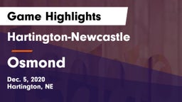 Hartington-Newcastle  vs Osmond  Game Highlights - Dec. 5, 2020