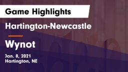 Hartington-Newcastle  vs Wynot  Game Highlights - Jan. 8, 2021
