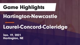 Hartington-Newcastle  vs Laurel-Concord-Coleridge  Game Highlights - Jan. 19, 2021