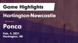 Hartington-Newcastle  vs Ponca Game Highlights - Feb. 4, 2021
