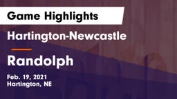 Hartington-Newcastle  vs Randolph  Game Highlights - Feb. 19, 2021