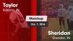 Matchup: Taylor  vs. Sheridan  2016