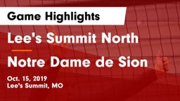 Lee's Summit North  vs Notre Dame de Sion  Game Highlights - Oct. 15, 2019