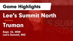 Lee's Summit North  vs Truman  Game Highlights - Sept. 26, 2020