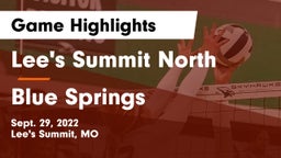 Lee's Summit North  vs Blue Springs  Game Highlights - Sept. 29, 2022