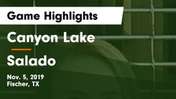 Canyon Lake  vs Salado   Game Highlights - Nov. 5, 2019