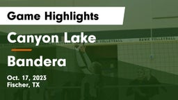 Canyon Lake  vs Bandera  Game Highlights - Oct. 17, 2023