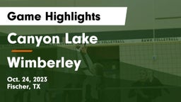 Canyon Lake  vs Wimberley  Game Highlights - Oct. 24, 2023