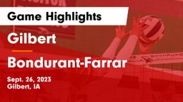 Gilbert  vs Bondurant-Farrar  Game Highlights - Sept. 26, 2023