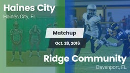 Matchup: Haines City High vs. Ridge Community  2016