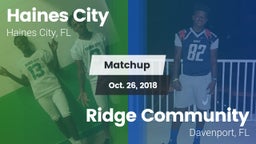 Matchup: Haines City High vs. Ridge Community  2018
