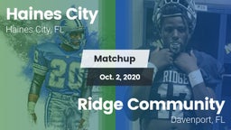 Matchup: Haines City High vs. Ridge Community  2020