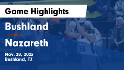 Bushland  vs Nazareth  Game Highlights - Nov. 28, 2023