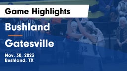 Bushland  vs Gatesville  Game Highlights - Nov. 30, 2023