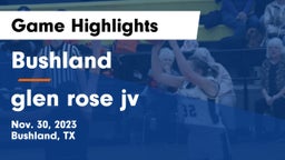 Bushland  vs glen rose jv  Game Highlights - Nov. 30, 2023