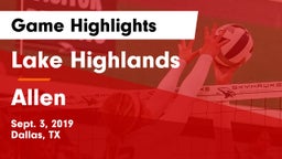 Lake Highlands  vs Allen  Game Highlights - Sept. 3, 2019