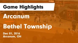 Arcanum  vs Bethel Township  Game Highlights - Dec 01, 2016
