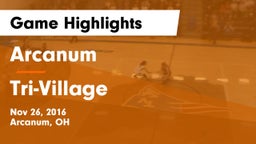 Arcanum  vs Tri-Village  Game Highlights - Nov 26, 2016