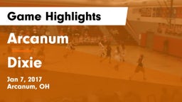 Arcanum  vs Dixie  Game Highlights - Jan 7, 2017