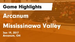 Arcanum  vs Mississinawa Valley  Game Highlights - Jan 19, 2017