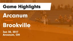 Arcanum  vs Brookville  Game Highlights - Jan 30, 2017