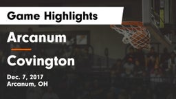 Arcanum  vs Covington  Game Highlights - Dec. 7, 2017