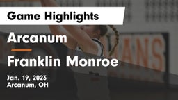Arcanum  vs Franklin Monroe  Game Highlights - Jan. 19, 2023