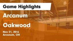 Arcanum  vs Oakwood  Game Highlights - Nov 21, 2016