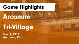 Arcanum  vs Tri-Village  Game Highlights - Jan. 9, 2018