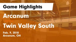 Arcanum  vs Twin Valley South  Game Highlights - Feb. 9, 2018