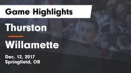 Thurston  vs Willamette  Game Highlights - Dec. 12, 2017