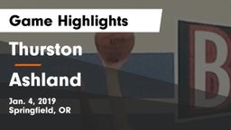 Thurston  vs Ashland  Game Highlights - Jan. 4, 2019