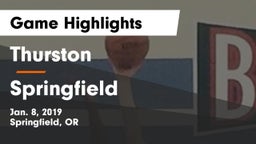 Thurston  vs Springfield  Game Highlights - Jan. 8, 2019