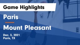 Paris  vs Mount Pleasant  Game Highlights - Dec. 3, 2021