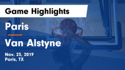Paris  vs Van Alstyne  Game Highlights - Nov. 23, 2019